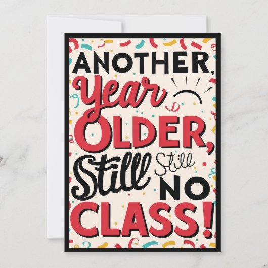 Funny Birthday Card 招待状 (正面)