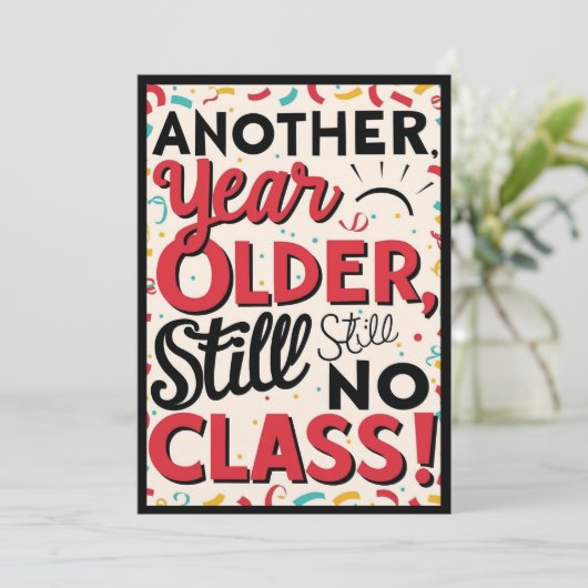 Funny Birthday Card 招待状 (スタンド正面)