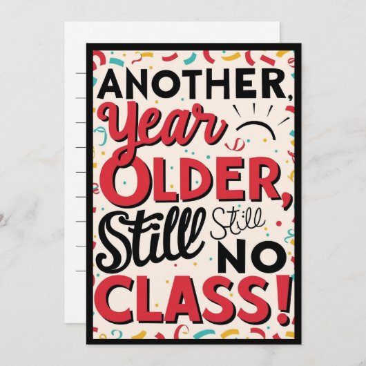 Funny Birthday Card 招待状 (正面/裏面)