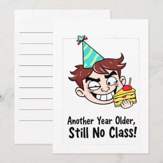 Funny Birthday Card 招待状 (正面/裏面)