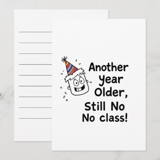 Funny Birthday Card 招待状 (正面/裏面)