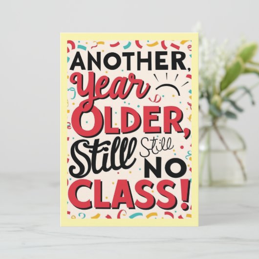 Funny Birthday Card 招待状 (スタンド正面)