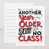 Funny Birthday Card 招待状 (正面/裏面)