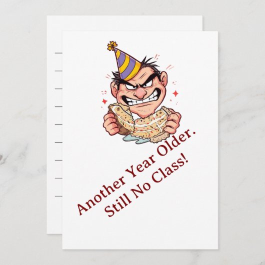 Funny Birthday Card 招待状 (正面/裏面)