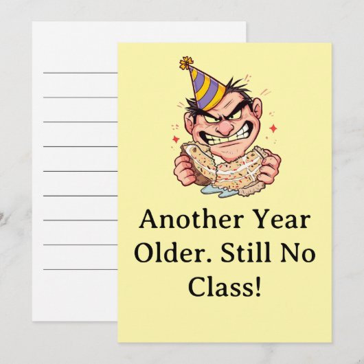 Funny Birthday Card 招待状 (正面/裏面)