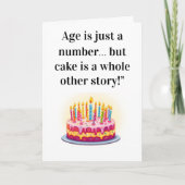 Funny Birthday Card – "Age is Just a Number…  カード (正面)