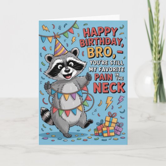 Funny Birthday Card for Brother カード (正面)