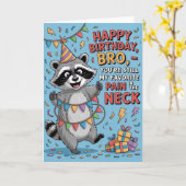 Funny Birthday Card for Brother カード (黄色い花)