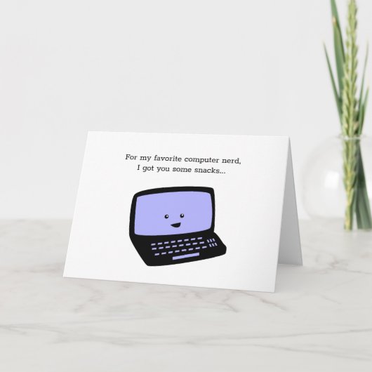 Funny Birthday Card for Computer Programmer Geek カード (正面)