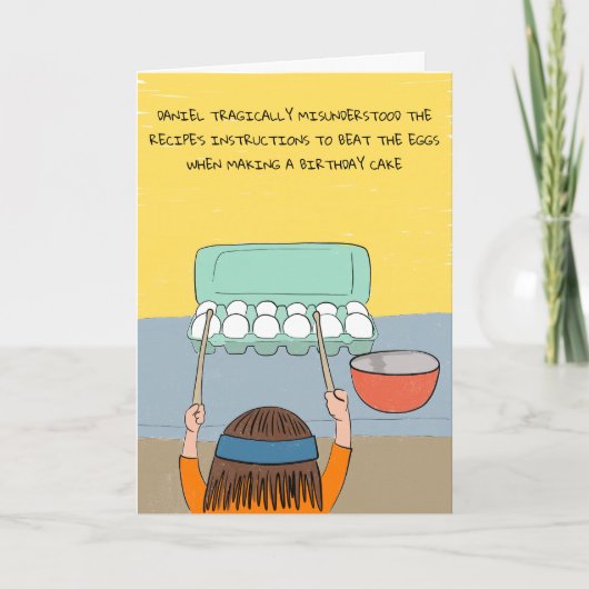 Funny Birthday Card for Drummers カード (正面)