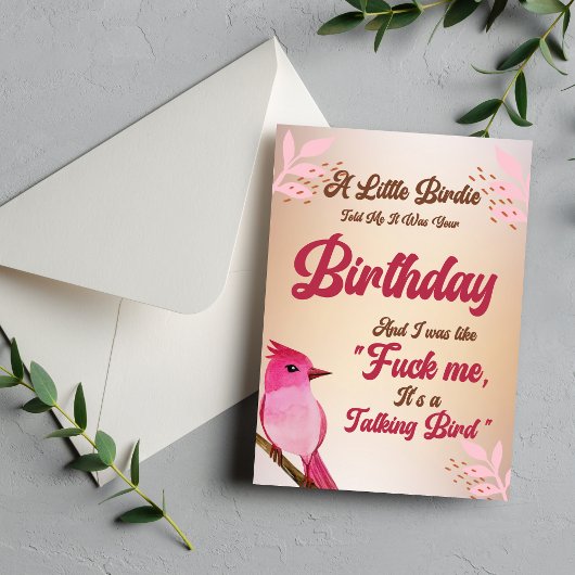Funny Birthday Card for Men & Women | Little Birdi 招待状