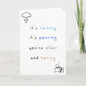 Funny  Birthday Card, Gentle Roast, Light Humor カード (正面)