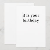 Funny Birthday Card - It is your Birthday シーズンカード (正面/裏面)