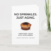 Funny Birthday Card - No Sprinkles Just Aging カード (正面)