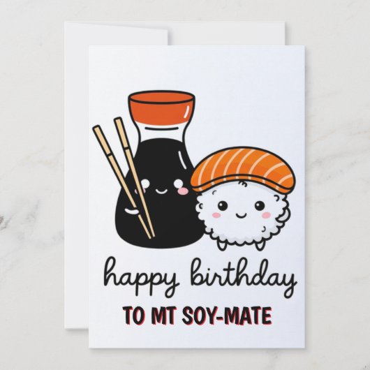 Funny Birthday Card - Soy Mate Card シーズンカード (正面)