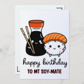 Funny Birthday Card - Soy Mate Card シーズンカード (正面/裏面)