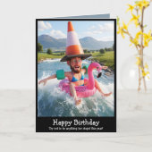 Funny Birthday Cards for men カード (黄色い花)