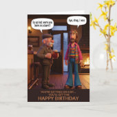 Funny Birthday Cards for Older People カード (黄色い花)