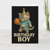 Funny Birthday Cat Playing Sketll – Slam Dunk Kity カード (正面)