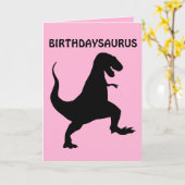 FUNNY BIRTHDAY DINOSAUR CARDS カード (黄色い花)