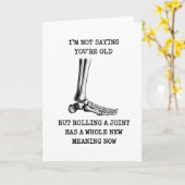 Funny Birthday Husband Joint Getting Old Friend カード (黄色い花)