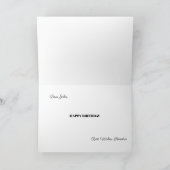 Funny Birthday Number of Candles Marquee Light カード (内部)