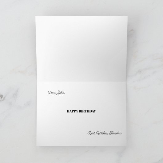 Funny Birthday Number of Candles Marquee Light カード (内部)