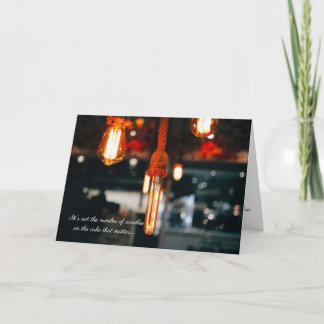 Funny Birthday Number of Candles Marquee Light カード