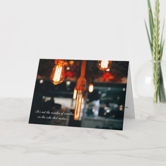 Funny Birthday Number of Candles Marquee Light カード (正面)