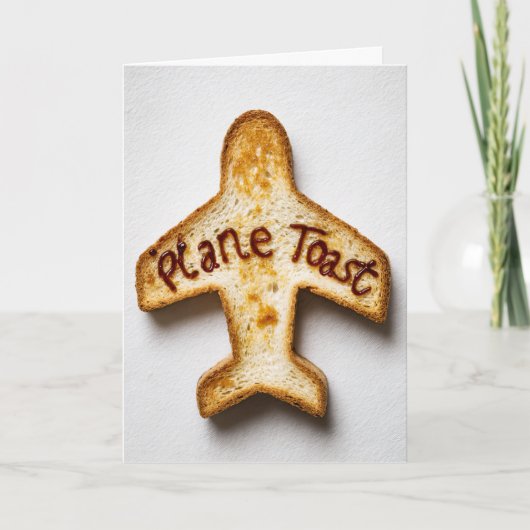Funny Birthday Plane Toast Aviation Lover Kids カード (正面)
