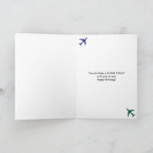 Funny Birthday Plane Toast Aviation Lover Kids カード (内部)