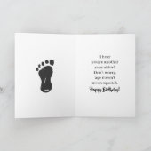 Funny Birthday Sasquatch Pun カード (内部)