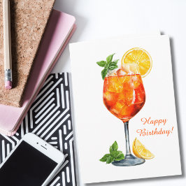 Funny Birthday Spritz Italian Cocktail Custom カード