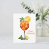 Funny Birthday Spritz Italian Cocktail Custom シーズンポストカード (スタンド正面)