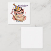 Funny Birthday Sticker エンクロージャーカード (正面/裏面)