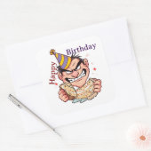 Funny Birthday Sticker スクエアシール (封筒)
