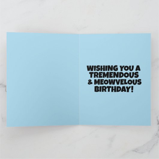 FUNNY BIRTHDAY TRUMP GREETING CAT CARD カード (内部)