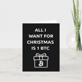 Funny Bitcoin Christmas Card サンキューカード