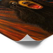 Funny Black Bear Scream Inspired Poster ポスター (角)