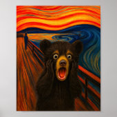 Funny Black Bear Scream Inspired Poster ポスター (正面)