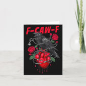 Funny Black Bird F-caw-f Anti Valentines Day Singl カード (正面)