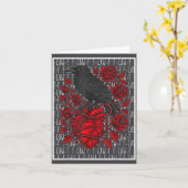 Funny Black Bird F-caw-f Anti Valentines Day Singl カード (黄色い花)