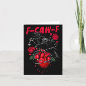 Funny Black Bird F-caw-f Anti Valentines Day Singl カード (正面)