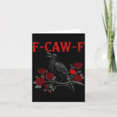 Funny Black Bird F-caw-f Anti Valentines Day Singl カード (正面)