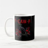 Funny Black Bird F-caw-f Anti Valentines Day Singl コーヒーマグカップ (左)