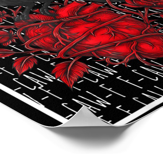 Funny Black Bird F-caw-f Anti Valentines Day Singl ポスター (角)