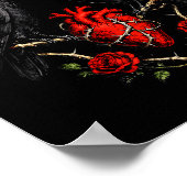 Funny Black Bird F-caw-f Anti Valentines Day Singl ポスター (角)