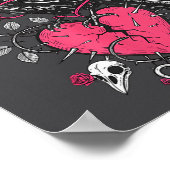 Funny Black Bird F-caw-f Anti Valentines Day Singl ポスター (角)