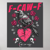 Funny Black Bird F-caw-f Anti Valentines Day Singl ポスター (正面)