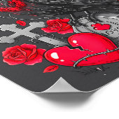 Funny Black Bird F-caw-f Anti Valentines Day Singl ポスター (角)